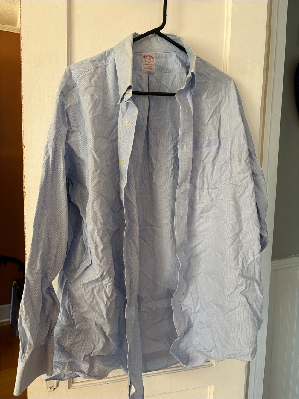 Light Blue Men's Button-Front Shirt